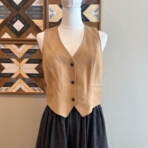 Vintage Pioneer Wear Golden Collection Suede Leather Vest Vintage sz 12 / Small